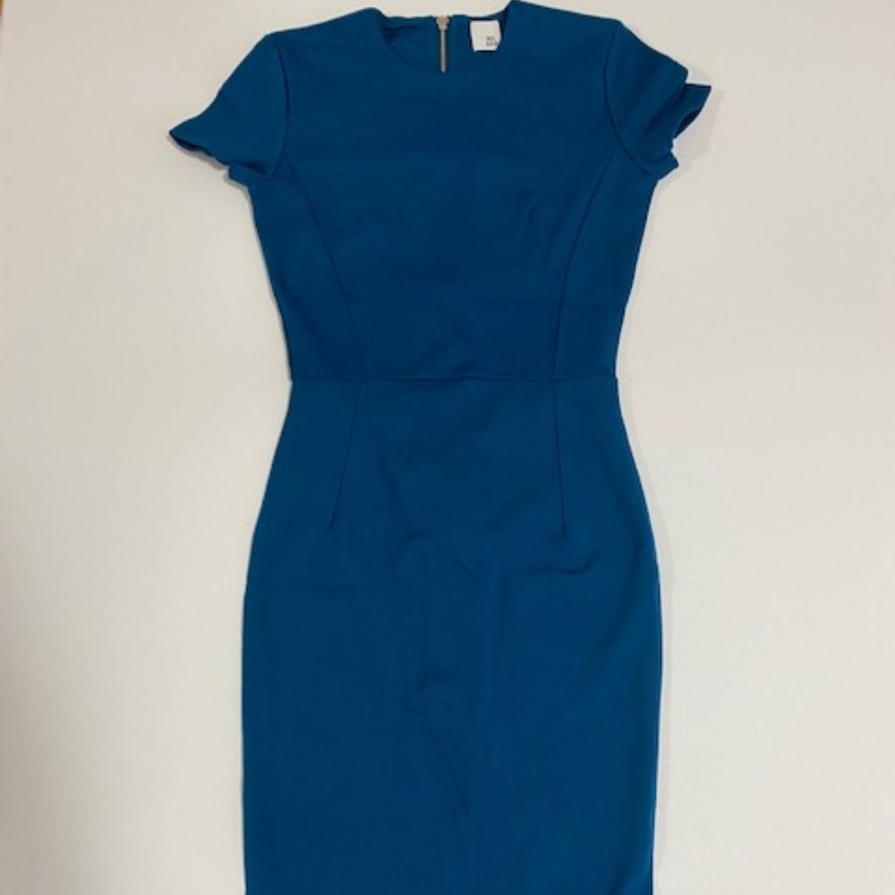 Iris & Ink Midi T-Shirt Midi Dress Turquoise UK6/US2 EUC